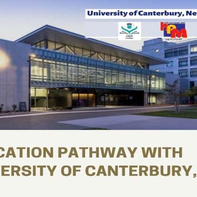 EDUCATION PATHWAY WITH UNIVERSITY OF CANTERBURY