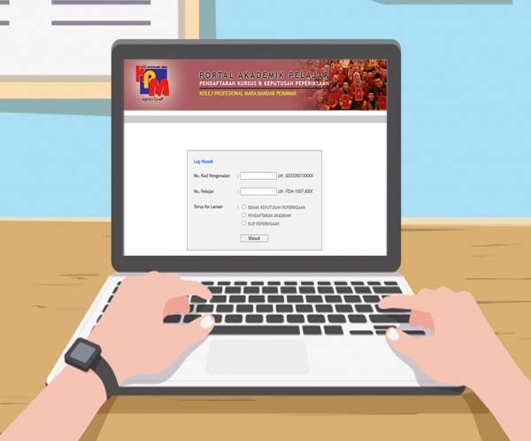 Makluman Penting Pelajar Laman Web Rasmi Kolej Profesional Mara Bandar Penawar